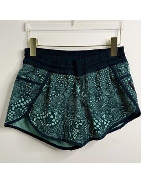Lululemon Tracker Shorts Pretty Lace Bali Breeze Alberta Lake Workout Size 4